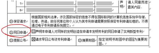 關(guān)于同日申請忘記勾選